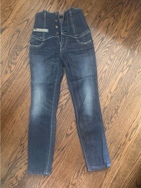 MISS SIXTY High-Waist Dark Blue Jeans with Button Front size 24 worn once